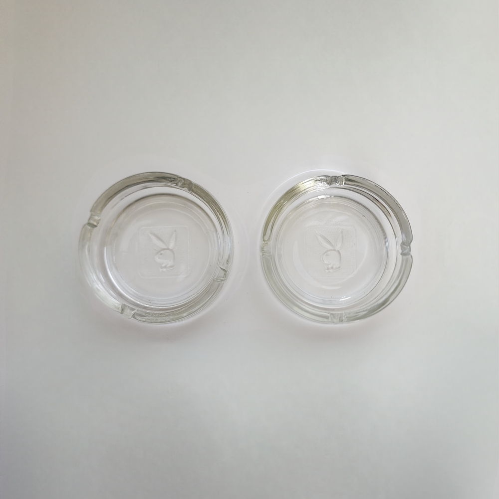 Playboy Glass Ashtrays Set